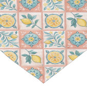 Rustieke Lemon Mediterraan-geïnspireerde Patroon Lange Tafelloper (Hoek)