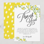 Rustieke Lemons Baby shower Bedankkaart (Voorkant / Achterkant)