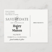 Rustieke Lemons GRATIS DRINKEN Save the Date Aankondigingskaart (Achterkant)