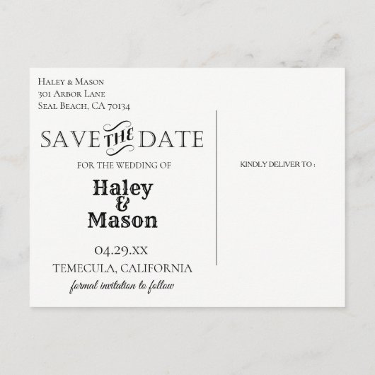 Rustieke Lemons GRATIS DRINKEN Save the Date Aankondigingskaart (Achterkant)