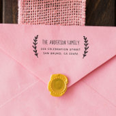 rustieke lente | Aangepaste familienaam & retourad Rubberstempel