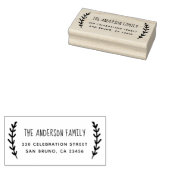 rustieke lente | Aangepaste familienaam & retourad Rubberstempel (Gestempeld)
