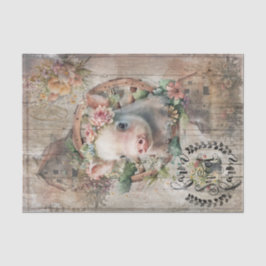 Rustieke lente Bloemen Kroon Knorretje Boerderij D Tissuepapier