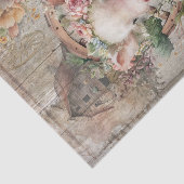 Rustieke lente Bloemen Kroon Knorretje Boerderij D Tissuepapier (Detail)