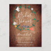 Rustieke lente Floral Garland Vrijgezellenfeest Aankondigingskaart (Voorkant)