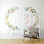 Rustieke lente wilde bloemen bruidsfoto achtergron wandkleed (In Situ (horizontaal))