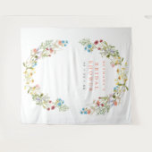 Rustieke lente wilde bloemen bruidsfoto achtergron wandkleed (Voorkant (horizontaal))