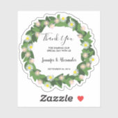 Rustieke lente zomer bloemen Dank u bruiloft Sticker (Vel)