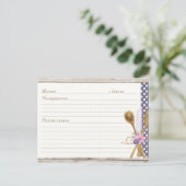 Rustieke lepels Keuken Recept Kaarten (Staand voorkant)