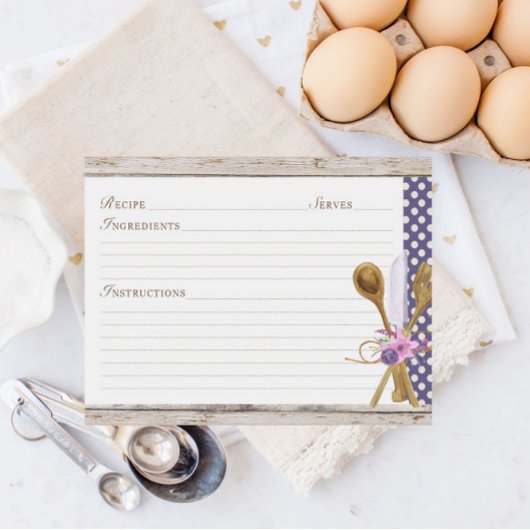 Rustieke lepels Keuken Recept Kaarten