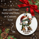 Rustieke letter R Kerstrendier Keramisch Ornament