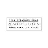 Rustieke letters minimalistisch retouradres rubberstempel (Afrduk)