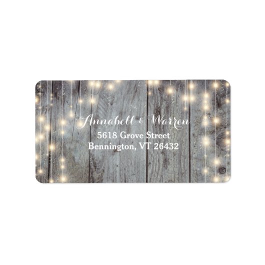 Rustieke Licht Hout Retourlabel Etiket (Voorkant)