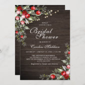 Rustieke Licht Winter Sfeervolle Bruidsuitnodiging Kaart (Voorkant / Achterkant)