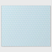 Rustieke lichtblauwe en witte sneeuwvlokken cadeaupapier (Vlak)