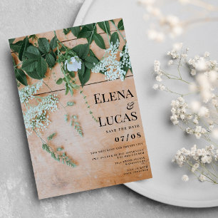 Rustieke lichtbruine houten bloemenachtertuin brui kaart