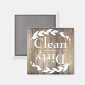 Rustieke Lichte Houten Boerderij Laurels Schoon Vu Magneet (Voorkant / Achterkant)