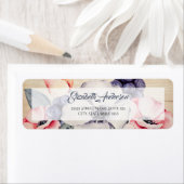 Rustieke Lichte Houten Zomerbloesem en Blauwe bess Etiket (Insitu)