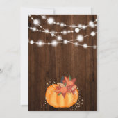 Rustieke lichten bloemenpompoen housewarming party kaart (Achterkant)