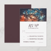 Rustieke lichten bruiloft RSVP kaarten Kaartje (Voorkant / Achterkant)