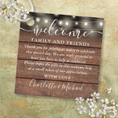 Rustieke Lichten Bruiloft Welkom Gift Basket Bag Bedankjes Labels