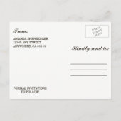 rustieke lichten chic opslaan van de datum kaarte aankondigingskaart (Achterkant)