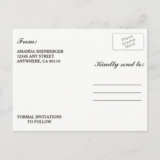 rustieke lichten chic opslaan van de datum kaarte aankondigingskaart (Achterkant)