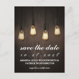 rustieke lichten chic opslaan van de datum kaarte aankondigingskaart