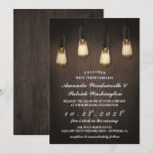 rustieke lichten chique bruiloft uitnodigingen (Voorkant / Achterkant)