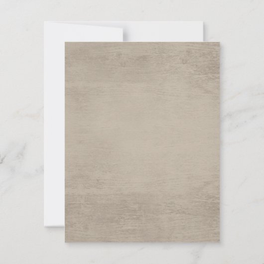 Rustieke lichten en schuur houten details Trouwkaa Kaart (Achterkant)