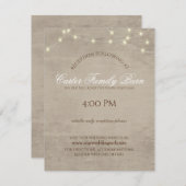 Rustieke lichten en schuur houten details Trouwkaa Kaart (Voorkant / Achterkant)