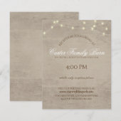 Rustieke lichten en schuur houten details Trouwuit Kaart (Voorkant / Achterkant)