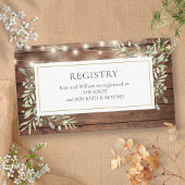 Rustieke Lichten Foliage Wedding Shower Gift Regis Informatiekaartje
