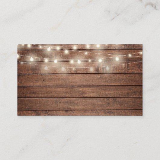 Rustieke Lichten Foliage Wedding Shower Gift Regis Informatiekaartje (Achterkant)