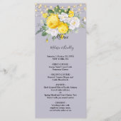 Rustieke lichten Geel Bloemig Trouwmenu Programmakaart (Voorkant)