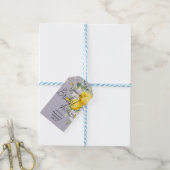 Rustieke lichten Gele bloem Bruids douche Cadeaulabel (Met Touw)