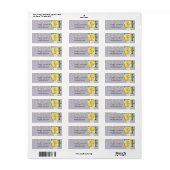 Rustieke lichten Gele Bloemen Label (Full Sheet)