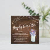 Rustieke Lichten Gelukkig tot het Einde Wilde Bloe Kaart (Staand voorkant)