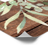 Rustieke Lichten Groen Vrijgezellenfeest Welkomstb Poster (Hoek)