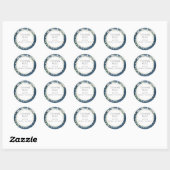 Rustieke Lichten Groene Bruiloftsdans Bedankt Ronde Sticker (Vel)