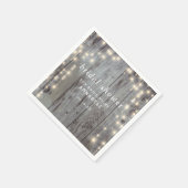 Rustieke lichten hout bruidsfeest servet (Hoek)