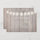 Rustieke Lichten Informatie Kaart (Voorkant / Achterkant)