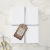 Rustieke Lichten Mason Jar Lace Wood Cadeaulabel (Met Touw)