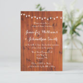 Rustieke lichten repetitie diner uitnodigingen (Staand voorkant)