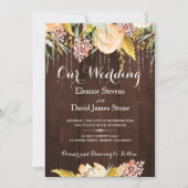 Rustieke lichten schuur hout botanische bloemen br kaart (Voorkant)