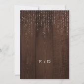 Rustieke lichten schuur hout botanische bloemen br kaart (Achterkant)