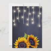 Rustieke lichten zonnebloem marine krijtbord bruil kaart (Achterkant)