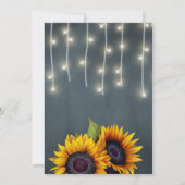 Rustieke lichten zonnebloem marine krijtbord bruil kaart (Achterkant)