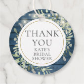 Rustieke Lichtjes Groene Bruiloft Dank Je Bedankjes Labels (Achterkant)