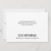 Rustieke Liefde Bedankt Antler Donker Hout Dank u  (Achterkant)